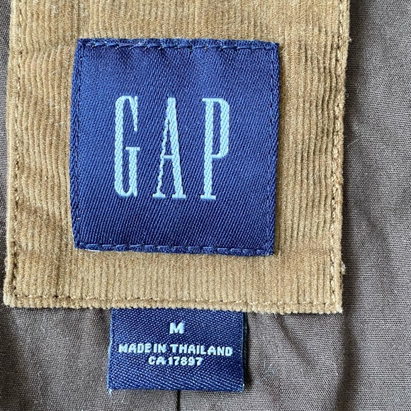 Gap Mens M Brown Corduroy Button Up Cotton Lined Casual Office Creepy Blazer. - Picture 3 of 16